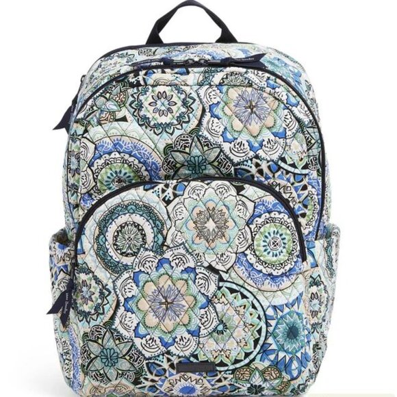 Vera Bradley Large Essential Backpack Laptop NWT Sketched Medallion - Picture 3 of 6